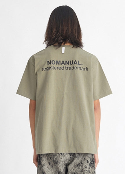 NOMANUAL(ノーマニュアル) S.TM T-SHIRT - LIGHT KHAKI