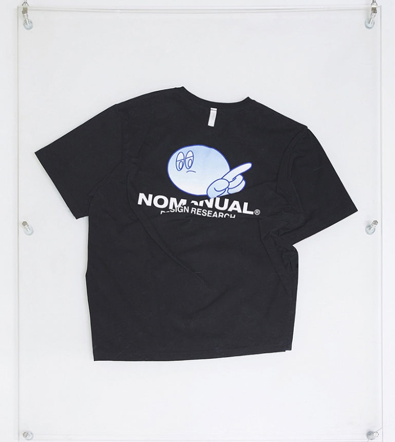 NOMANUAL(ノーマニュアル) LOGO PATCHED T-SHIRT - BLACK