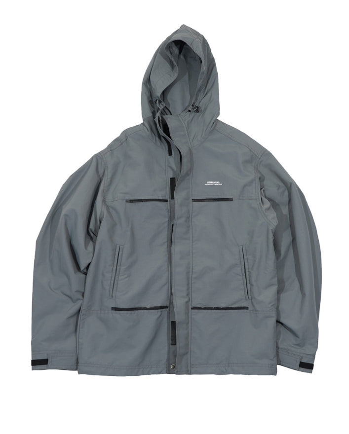 NOMANUAL(ノーマニュアル) NM CONVERTIBLE POCKET WIND BREAKER - GREY