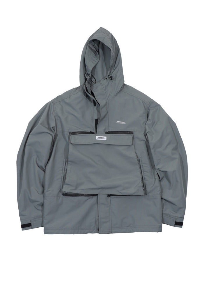 NOMANUAL(ノーマニュアル) NM CONVERTIBLE POCKET WIND BREAKER - GREY