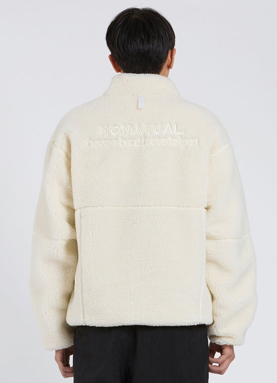 NOMANUAL(ノーマニュアル) NM BOA FLEECE JACKET - IVORY