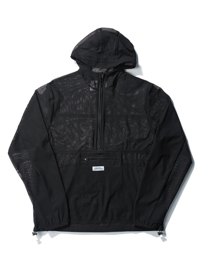 NOMANUAL(ノーマニュアル) MESH ANORAK JACKET - BLACK
