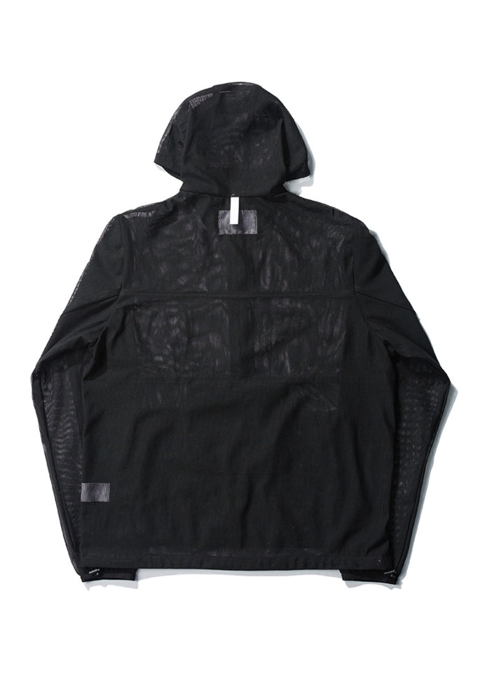 NOMANUAL(ノーマニュアル) MESH ANORAK JACKET - BLACK