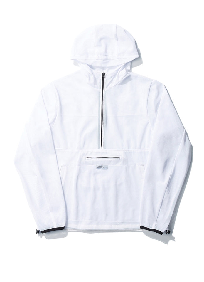 NOMANUAL(ノーマニュアル) MESH ANORAK JACKET - WHITE