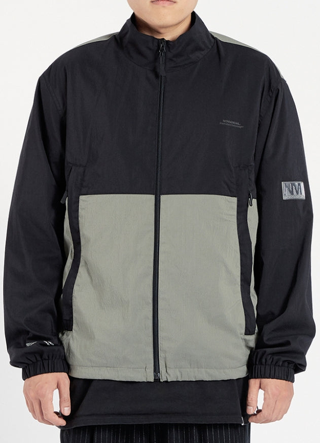NOMANUAL(ノーマニュアル) NM PATCH TRAINING JACKET - BLACK