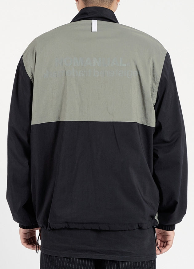 NOMANUAL(ノーマニュアル) NM PATCH TRAINING JACKET - BLACK