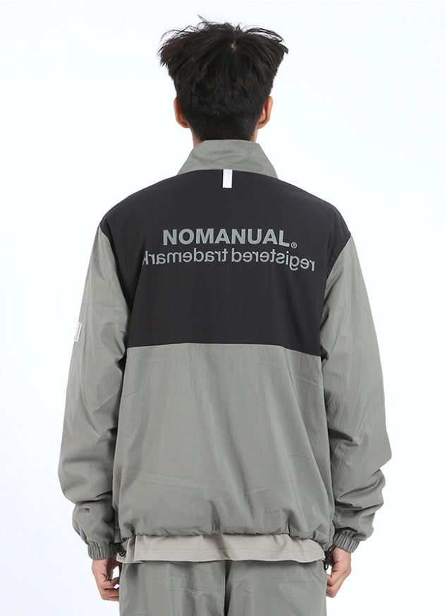 NOMANUAL(ノーマニュアル) NM PATCH TRAINING JACKET - KHAKI