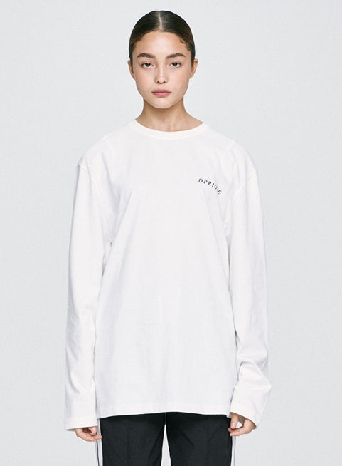 ディープリーク(DPRIQUE)    LONG SLEEVE T-SHIRT - WHITE