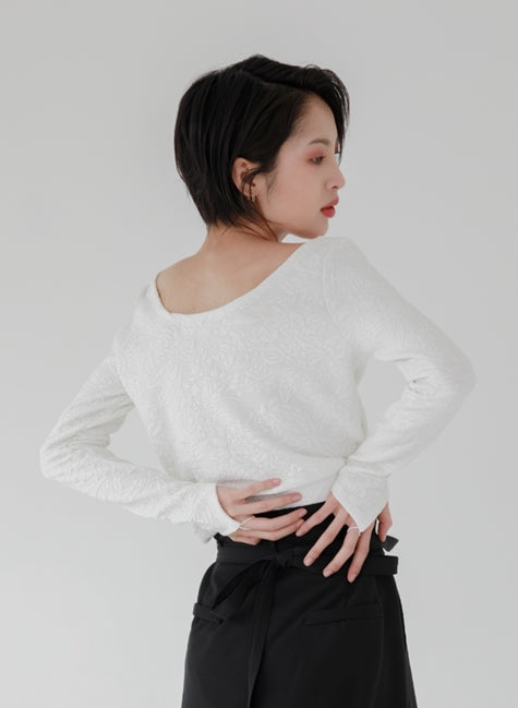 nache(ナチェ) jacquard t-shirt