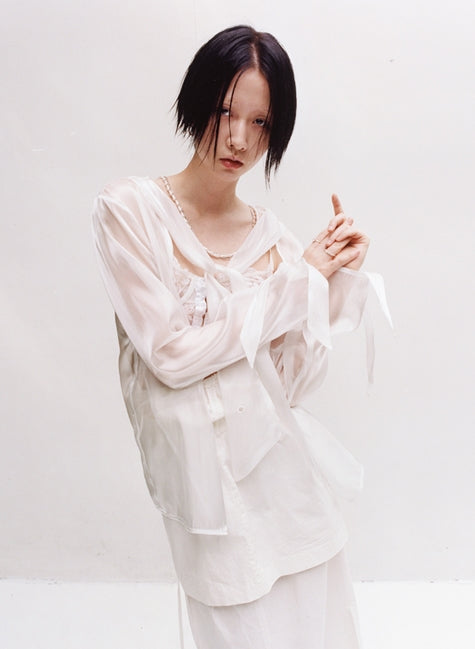 nache(ナチェ) organza cardigan