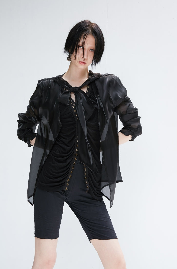 nache(ナチェ) organza cardigan