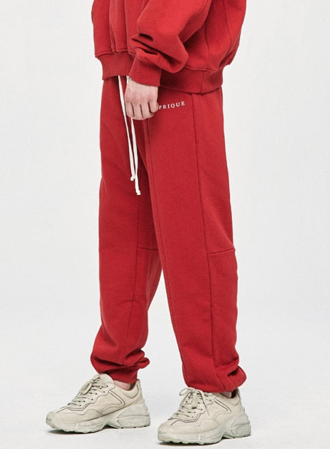 ディープリーク(DPRIQUE) LOGO JOGGER PANTS - RED