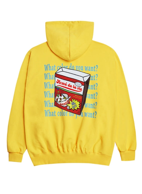 アクメドラビ(acme' de la vie) CEREAL LOGO HOODIE LIGHT YELLOW