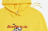 アクメドラビ(acme' de la vie) CEREAL LOGO HOODIE LIGHT YELLOW