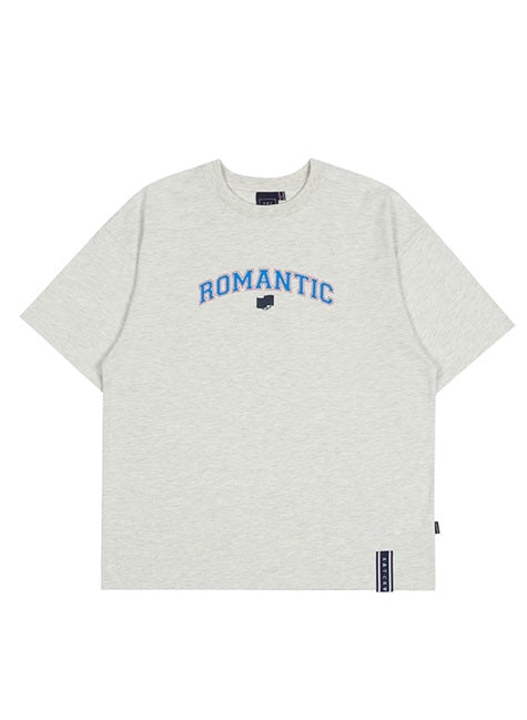 ロマンティッククラウン(ROMANTIC CROWN) ROMANTIC ARCH LOGO TEE_MELANGE IVORY