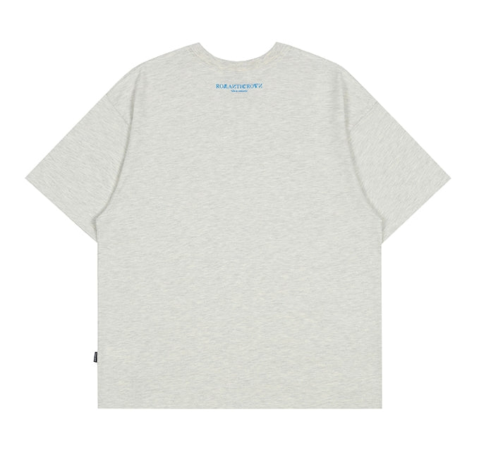 ロマンティッククラウン(ROMANTIC CROWN) ROMANTIC ARCH LOGO TEE_MELANGE IVORY