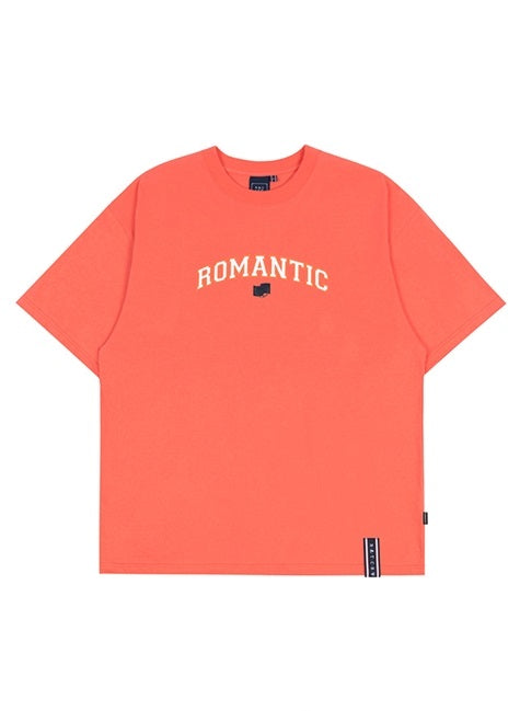 ロマンティッククラウン(ROMANTIC CROWN) ROMANTIC ARCH LOGO TEE_CORAL