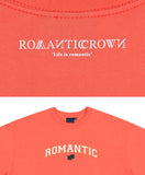 ロマンティッククラウン(ROMANTIC CROWN) ROMANTIC ARCH LOGO TEE_CORAL