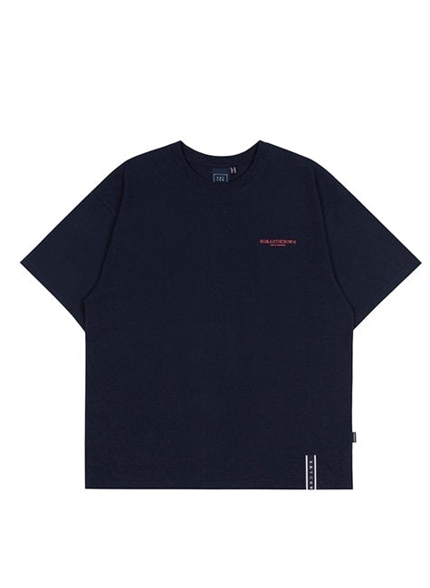 ロマンティッククラウン(ROMANTIC CROWN) RMTCRW SLOGAN LOGO TEE_NAVY