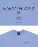 ロマンティッククラウン(ROMANTIC CROWN) RMTCRW SLOGAN LOGO TEE_FLOWER BLUE