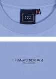 ロマンティッククラウン(ROMANTIC CROWN) RMTCRW SLOGAN LOGO TEE_FLOWER BLUE