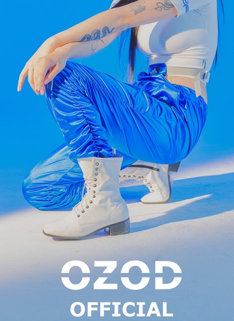 オージーオーディー(OZOD) SATIN GATHER PANTS_BLUE