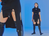 オージーオーディー(OZOD) SLIT SKIRT_BLACK