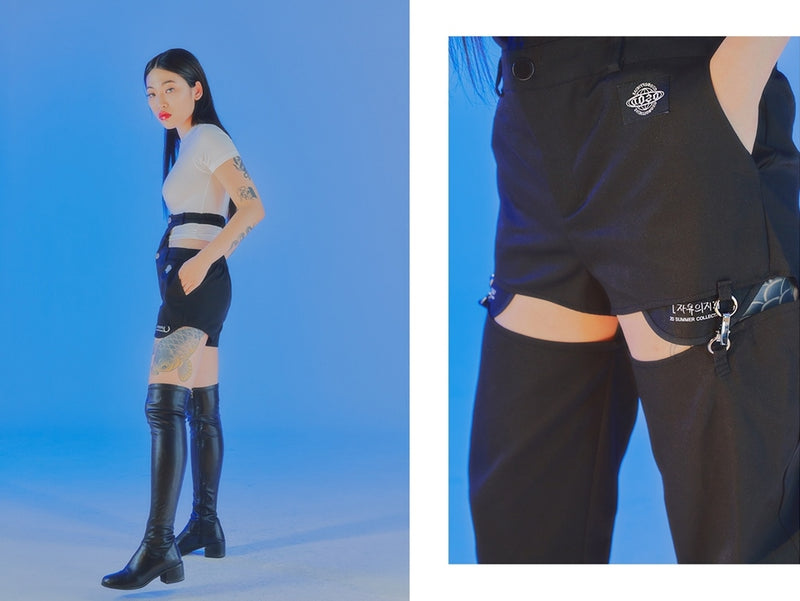 オージーオーディー(OZOD) FREEWILL DENIM PANTS_BLACK