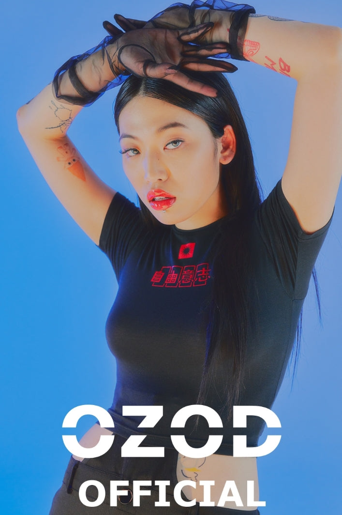 オージーオーディー(OZOD) FREE WILL CROP TOP_BLACK