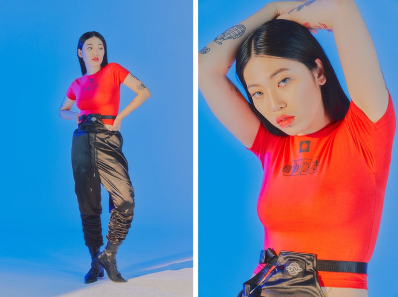 オージーオーディー(OZOD) FREE WILL CROP TOP_RED