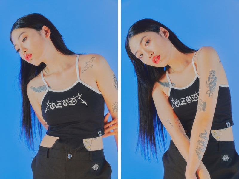 オージーオーディー(OZOD) LOGO TANK TOP_BLACK