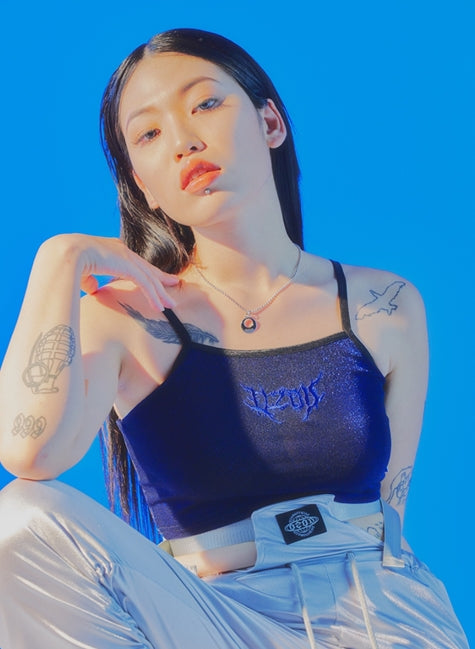 オージーオーディー(OZOD) GLITTER TANK TOP_BLACK