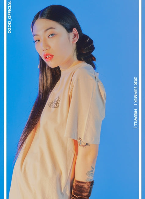 オージーオーディー(OZOD) LOGO T-SHIRTS_BEIGE