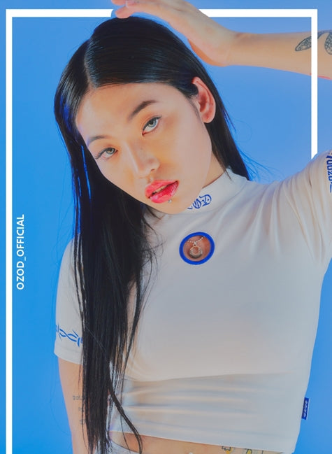 オージーオーディー(OZOD) THORN CROP TOP_WHITE