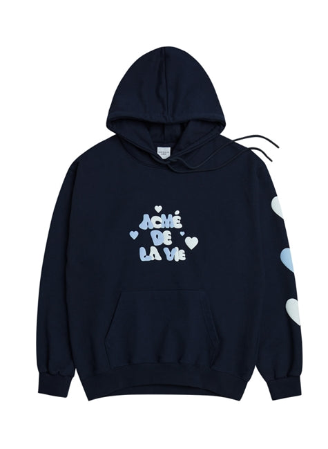 アクメドラビ(acme' de la vie) EMBOSSING HEART HOODIE NAVY