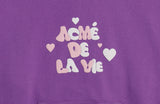 アクメドラビ(acme' de la vie) EMBOSSING HEART HOODIE LAVENDER