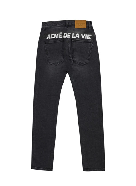 アクメドラビ(acme' de la vie) BACK LOGO DENIM FOR WOMEN JEANS BLACK