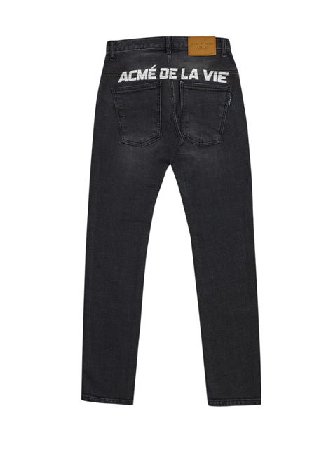 アクメドラビ(acme' de la vie) BACK LOGO DENIM FOR MEN JEANS BLACK