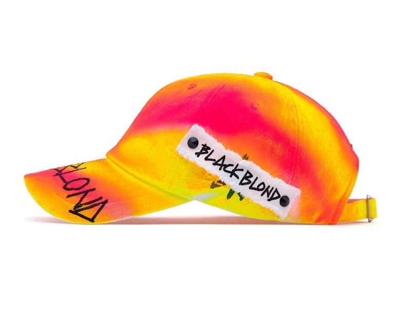 ブラックブロンド(BLACKBLOND) BBD Side Patch Graffiti Logo Lollipop Cap (Pink/Neon)