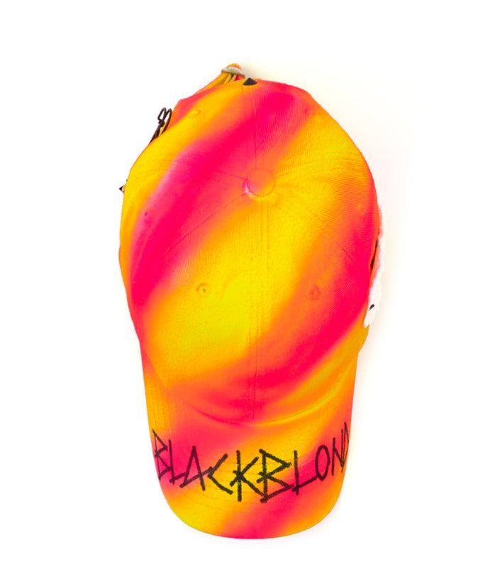 ブラックブロンド(BLACKBLOND) BBD Side Patch Graffiti Logo Lollipop Cap (Pink/Neon)