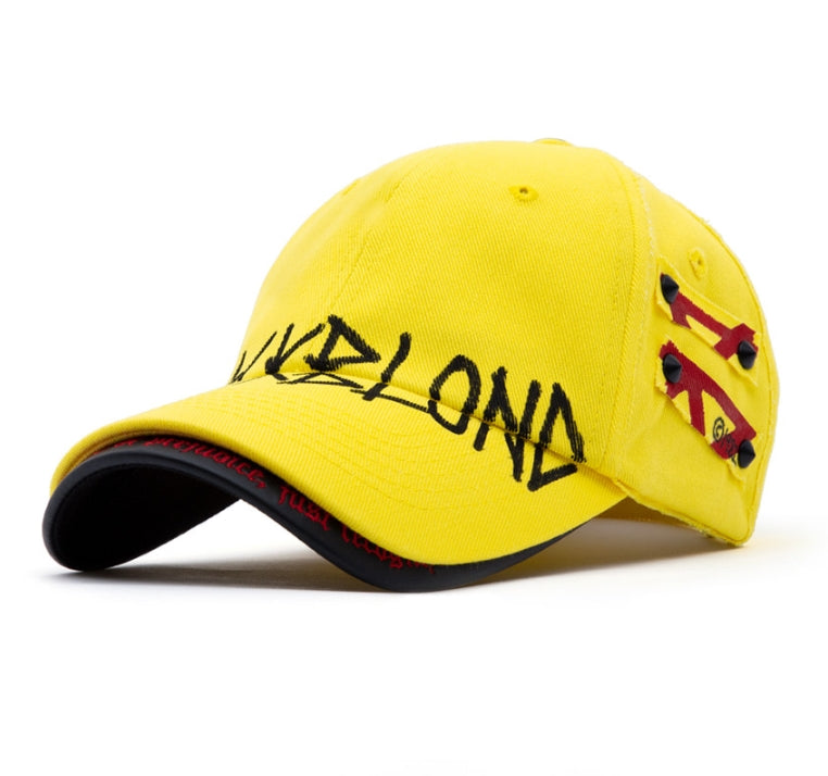 ブラックブロンド(BLACKBLOND) Beyond Graffiti Logo Double Visor Cap (Yellow)