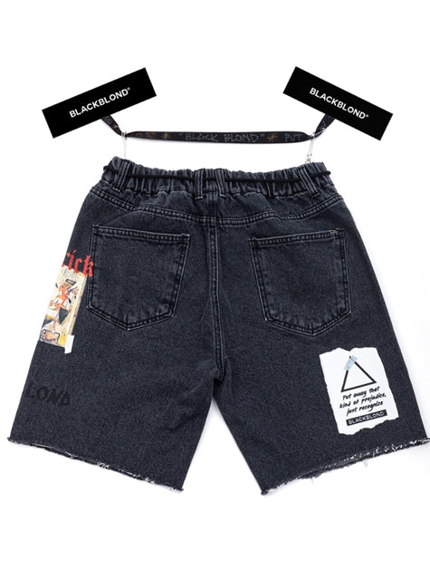 ブラックブロンド(BLACKBLOND) BBD Maverick Denim Shorts (Black)
