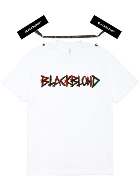 ブラックブロンド(BLACKBLOND) BBD Painted Graffiti Logo Short Sleeve Tee (White)