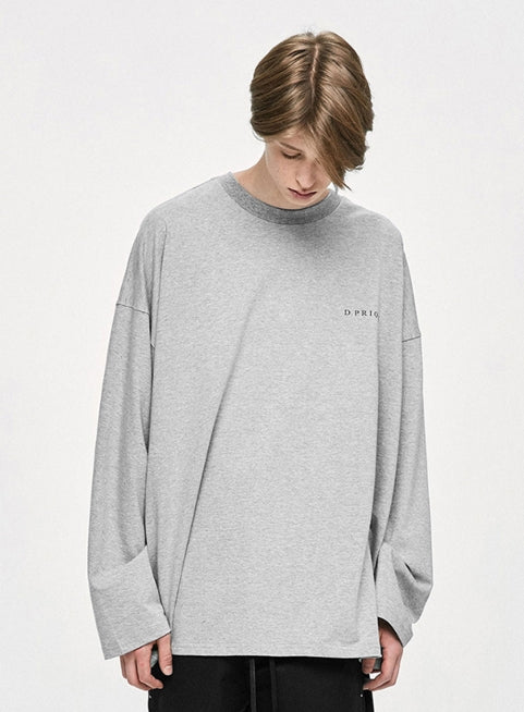 ディープリーク(DPRIQUE) OVERSIZED LONG SLEEVE T-SHIRT - GREY