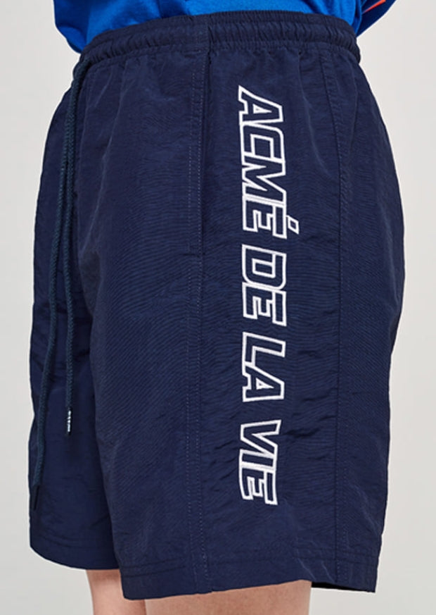 アクメドラビ(acme' de la vie) SIDE EMBROIDERY SHORT PANTS NAVY