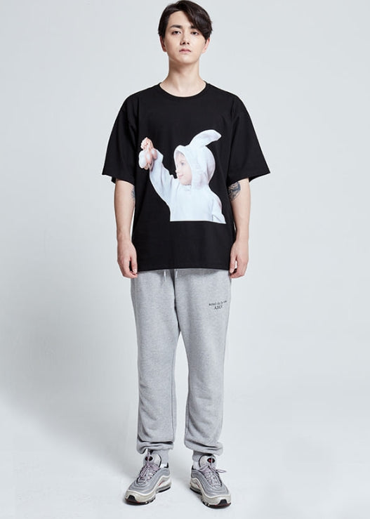 アクメドラビ(acme' de la vie) BASIC LOGO PANTS FOR MEN MELANGE