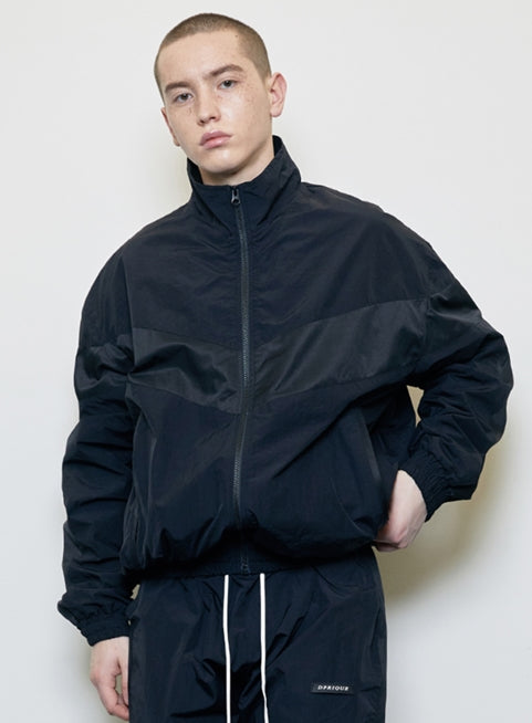 ディープリーク(DPRIQUE) CONTRAST TRACK JACKET BLACK/BLACK