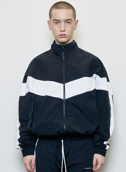 ディープリーク(DPRIQUE) CONTRAST TRACK JACKET BLACK/WHITE