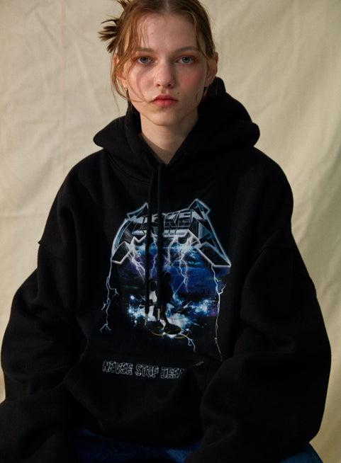 ORDINARY PEOPLE(オーディナリーピープル) [DISNEYxORDINARY PEOPLE]NEVER STOP DREAMING MICKEY BLACK HOODIE