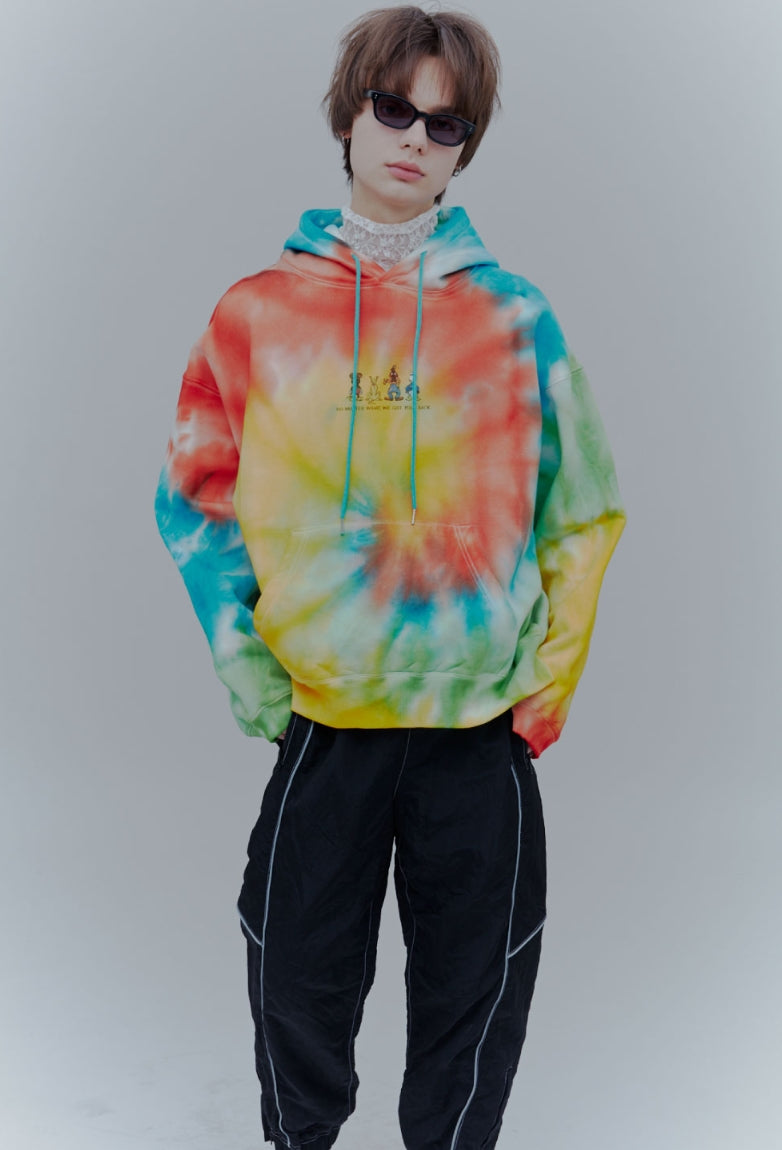 ORDINARY PEOPLE(オーディナリーピープル) [DISNEYxORDINARY PEOPLE]WE GOT YOUR BACK FRIENDS TIE-DYE HOODIE
